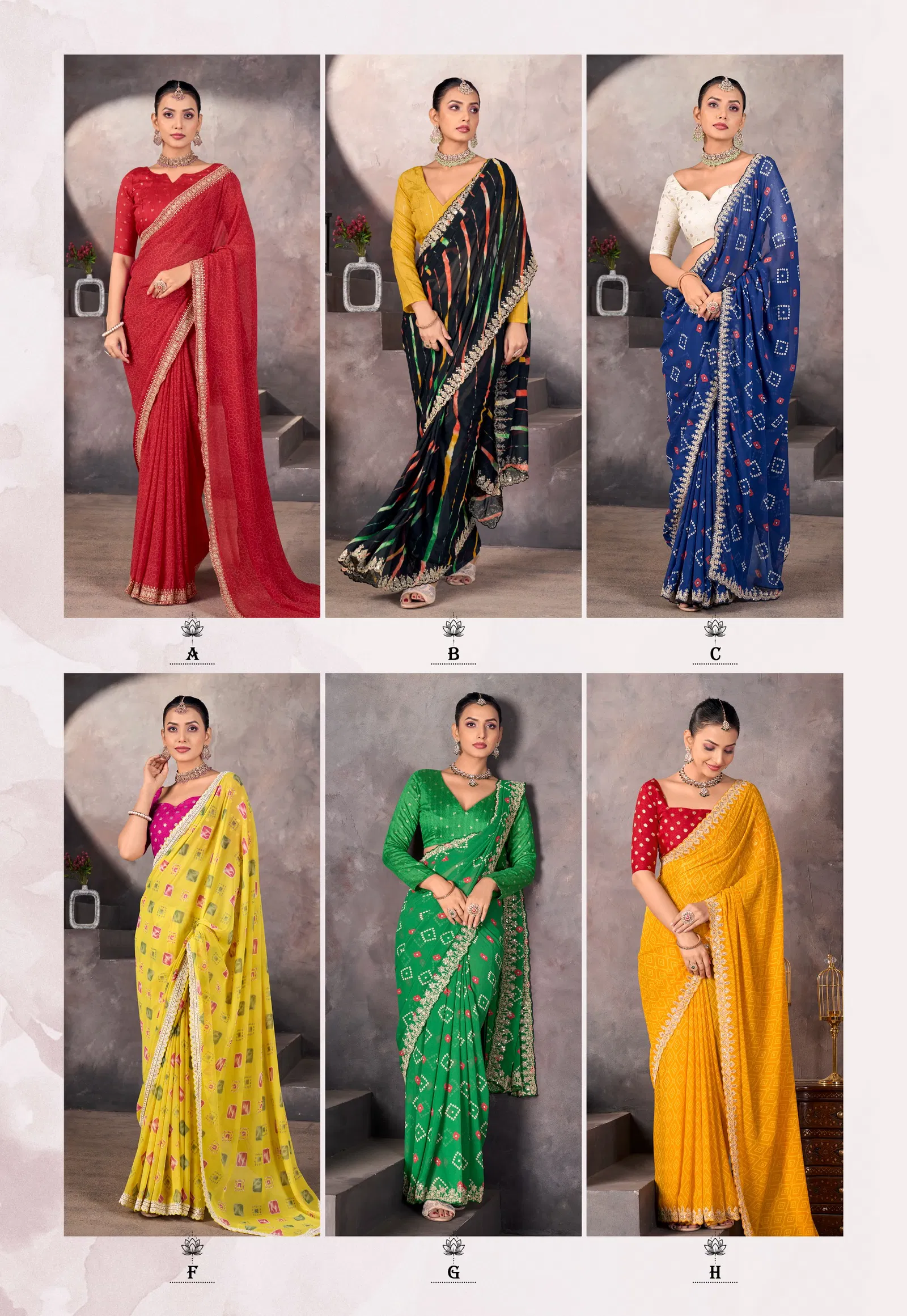 Sundri By Stavan Soft Georgette Embroidery Border Saree Online Wholesale